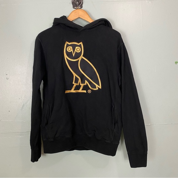 OVO Hoody Owl Black Gold Size Medium - Picture 1 of 7